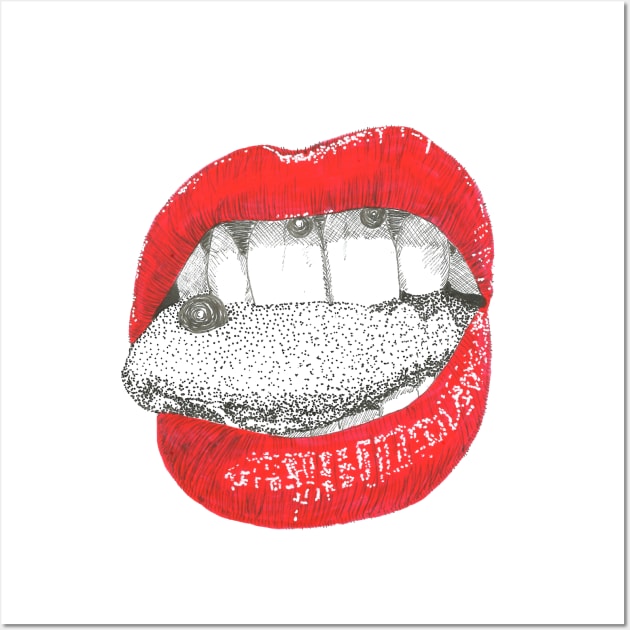 Playful lips Wall Art by Créa'RiBo